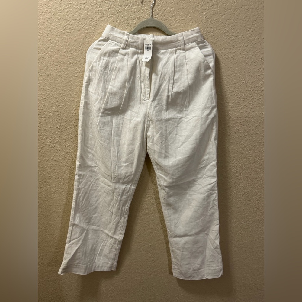 A&F White Linen Pants